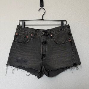 Levi's Charcoal 501 Jean Shorts for Women